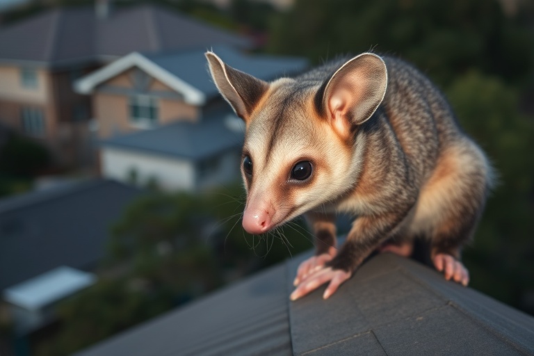 Possum in Parkdale residential area